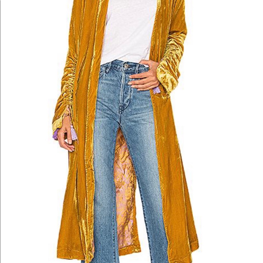 Free People Dhalia Velvet Duster - Rare Size L - FP best seller.
